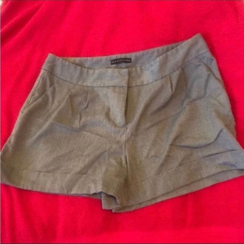 Apostrophe Dressy Gray High Waist Shorts